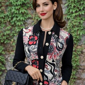 VINTAGE EVEREST Pure Wool Cardigan, S